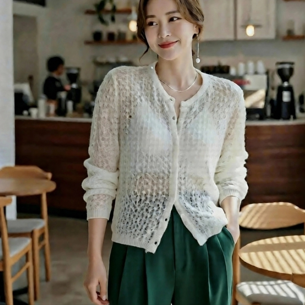White Knit Cardigan